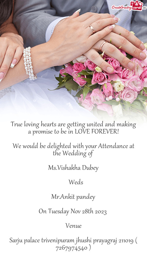 We would be delighted with your Attendance at the Wedding of