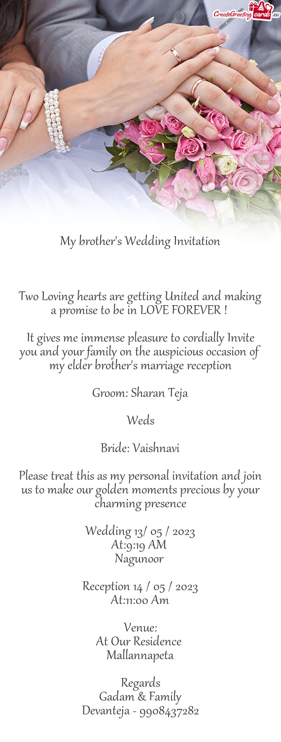 Wedding 13/ 05 / 2023
