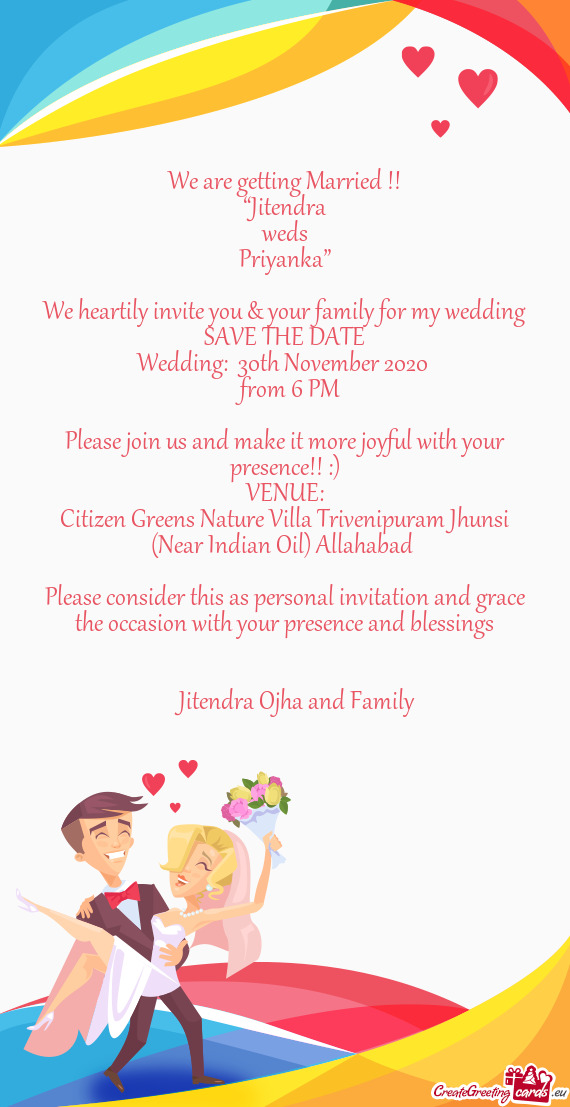 Wedding: 30th November 2020