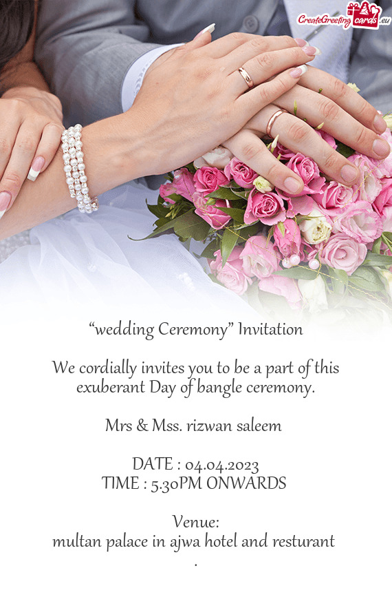 “wedding Ceremony” Invitation