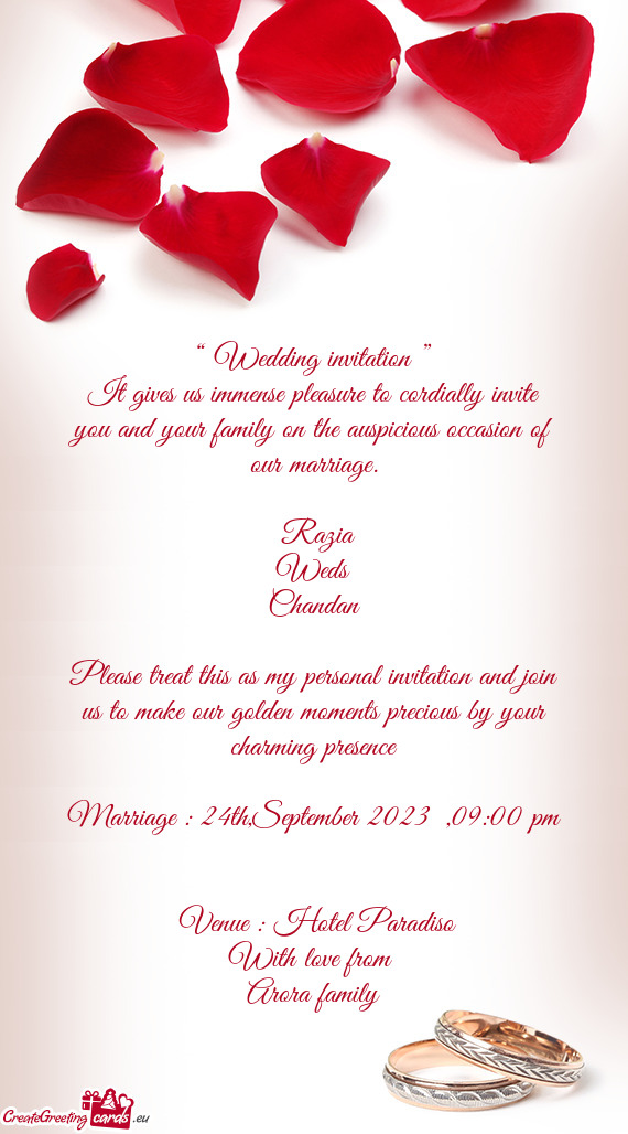 “ Wedding invitation ”