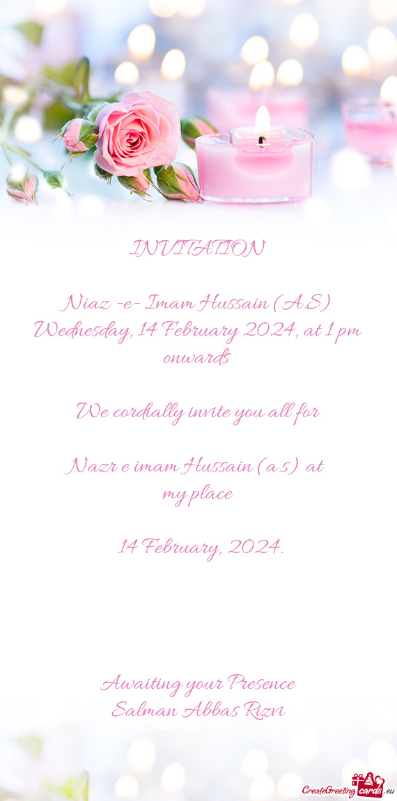 Wednesday, 14 February 2024, at 1 pm onwards