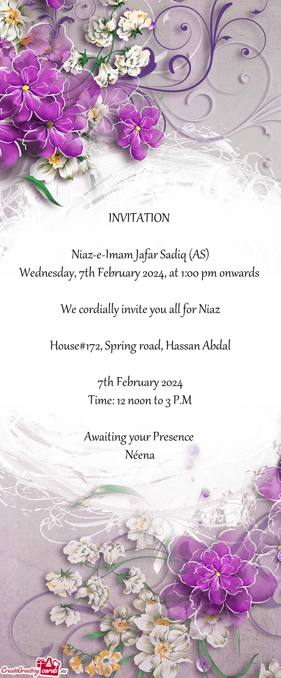 Wednesday, 7th February 2024, at 1:00 pm onwards