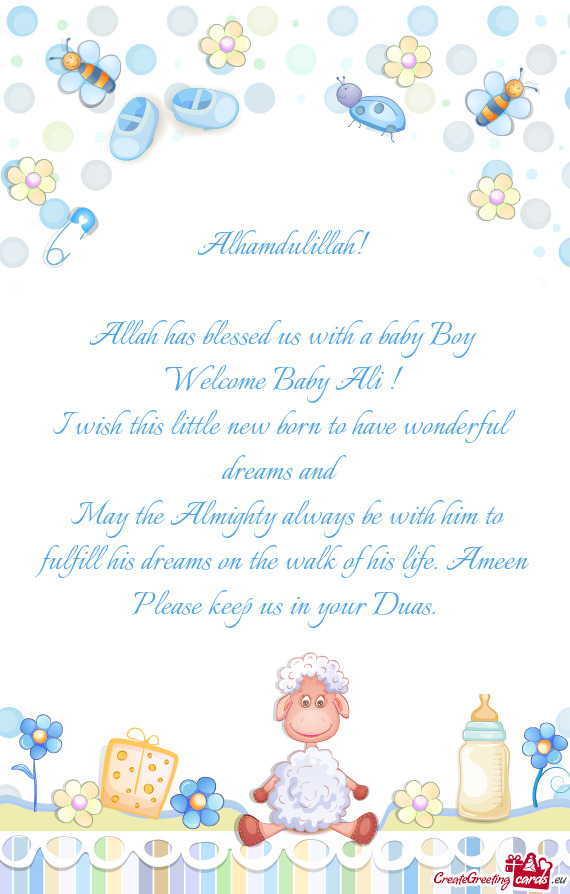 Welcome Baby Ali