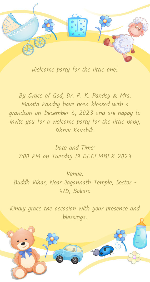 Welcome party for the little one