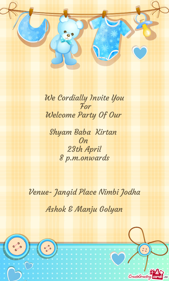 Welcome Party Of Our