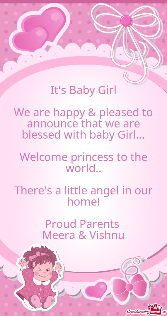Welcome princess to the world
