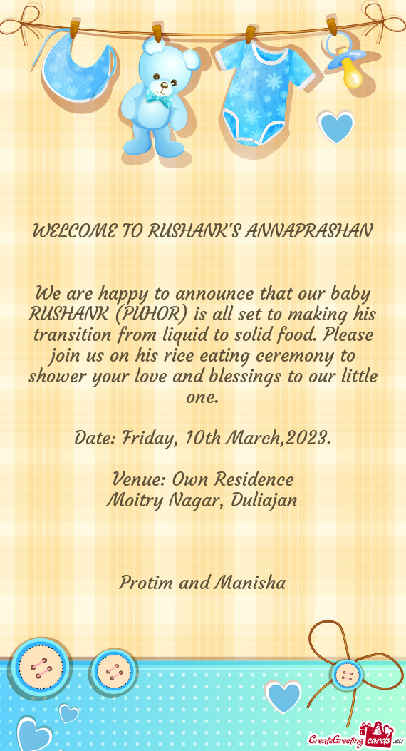 WELCOME TO RUSHANK