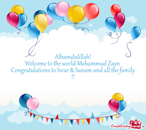 Welcome to the world Mohammad Zayn