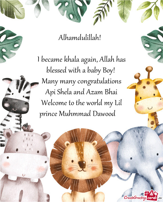 Welcome to the world my Lil prince Muhmmad Dawood ❤️
