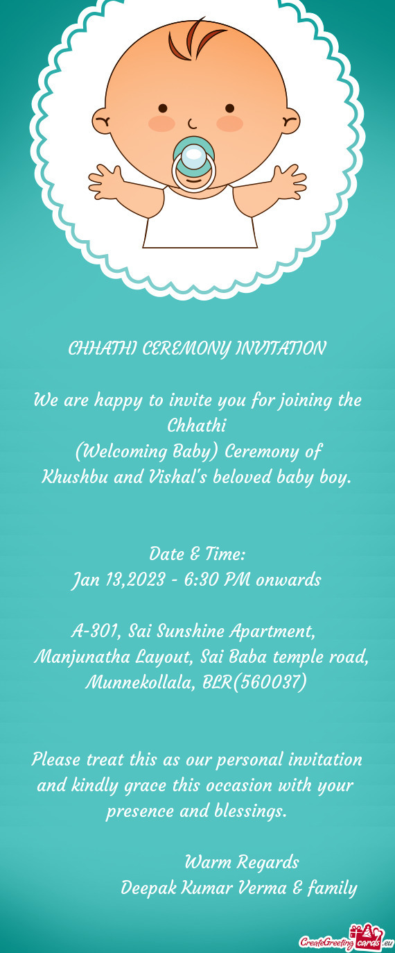 (Welcoming Baby) Ceremony of