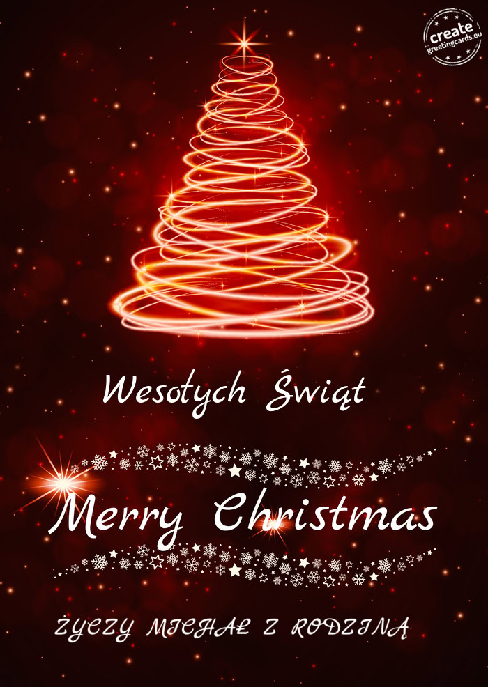Wesołych Świąt MICHAŁ Z RODZINĄ