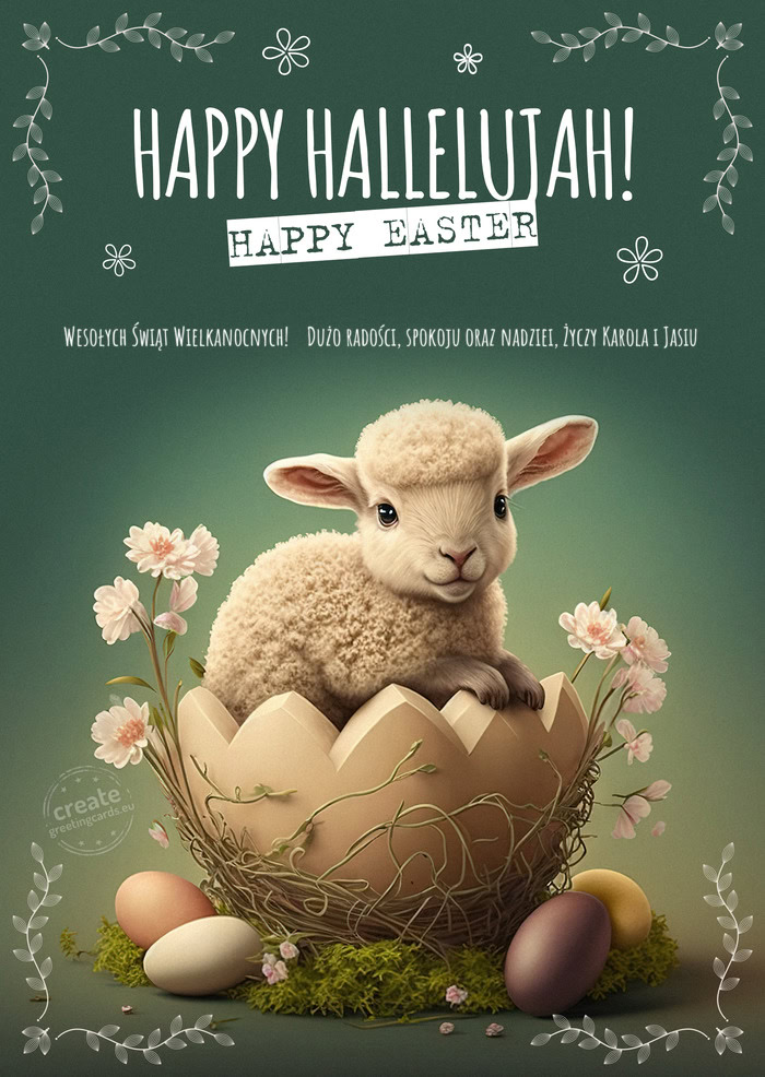 Wesołych Świąt Wielkanocnych! 🐣 Dużo radości, spokoju oraz nadziei, Karola i Jasiu