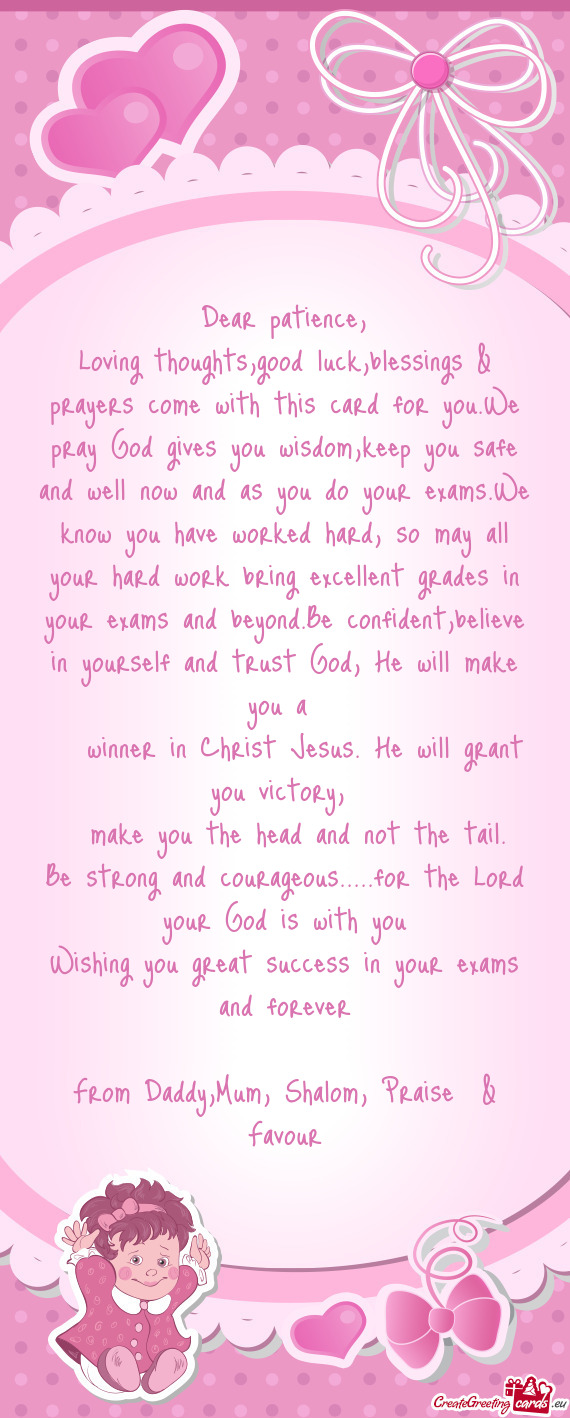 Winner in Christ Jesus. He will grant you victory