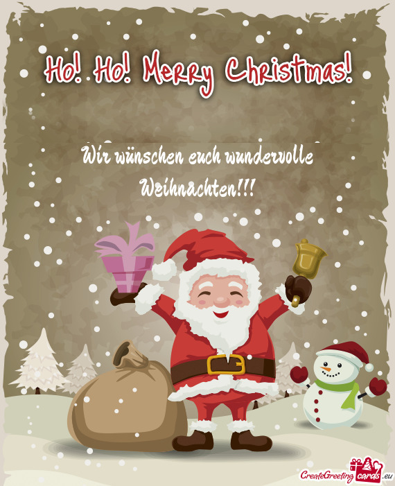 Wir wünschen euch wundervolle Weihnachten!!!