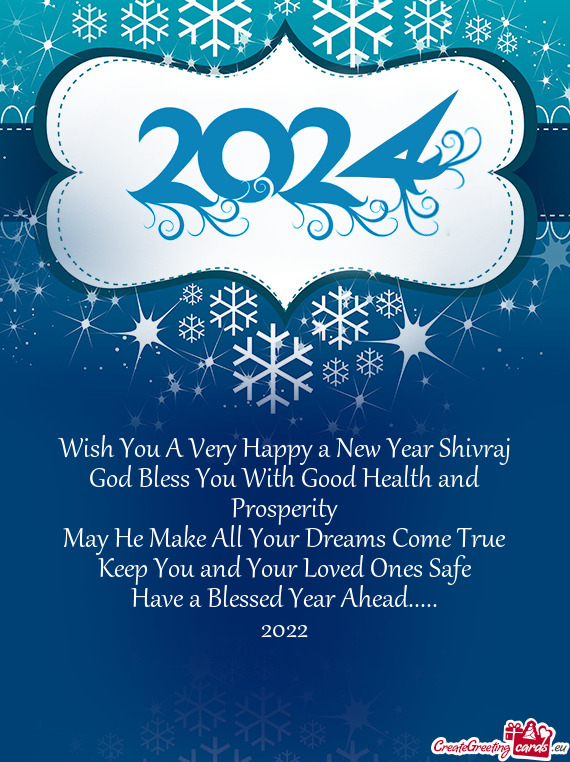 Wish You A Very Happy a New Year Shivraj