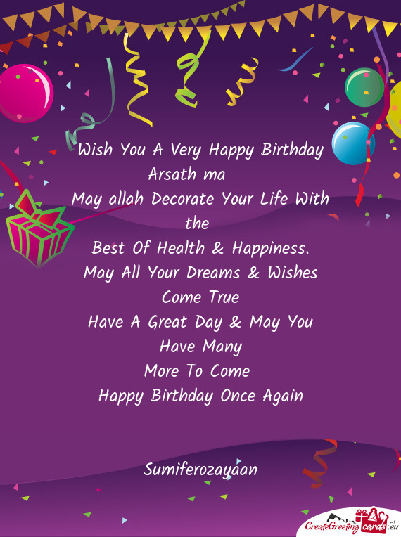 Wish You A Very Happy Birthday Arsath ma❤️