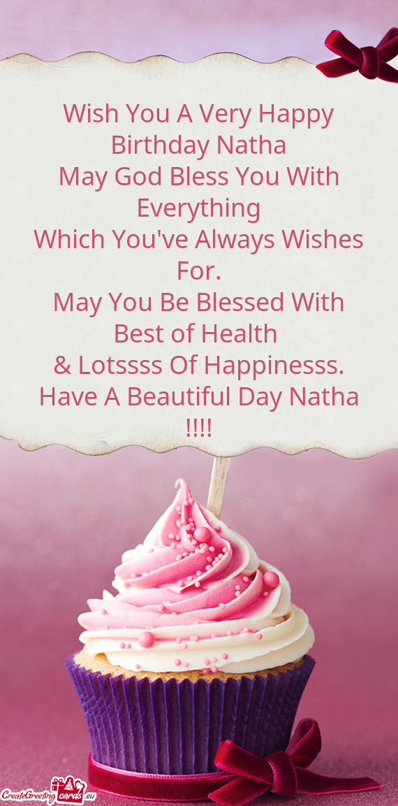 Wish You A Very Happy Birthday Natha