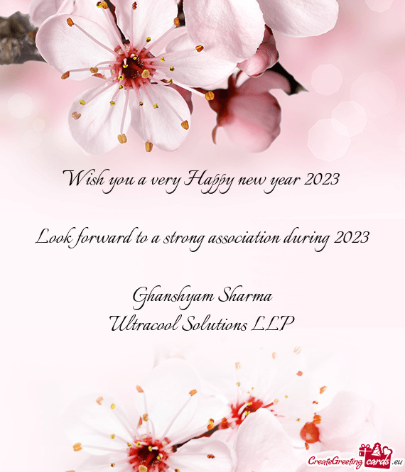 Wish you a very Happy new year 2023