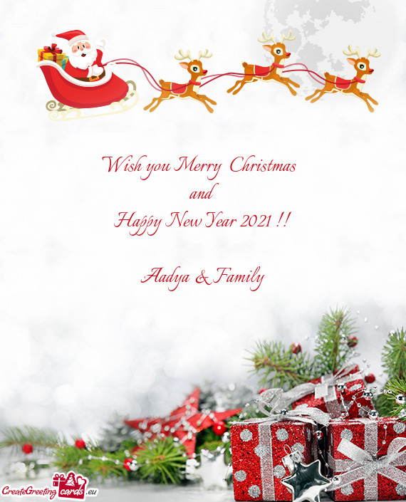 Wish you Merry Christmas