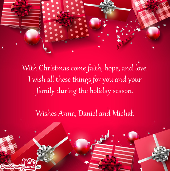 Wishes Anna, Daniel and Michał