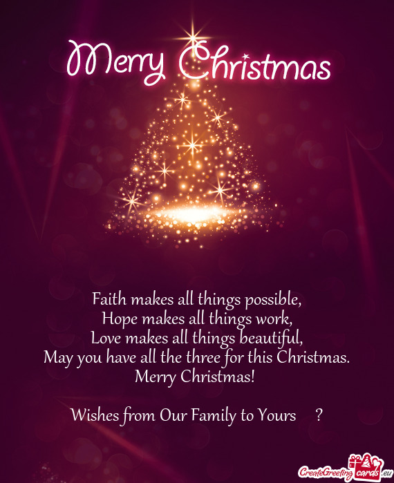 Wishes from Our Family to Yours ❤️
