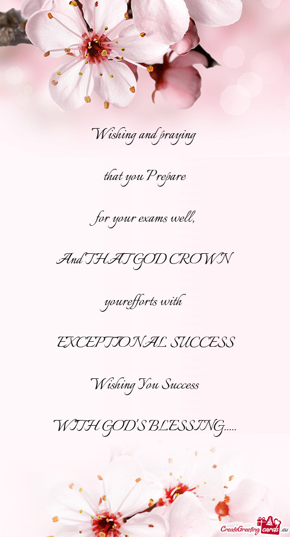 Wishing and praying