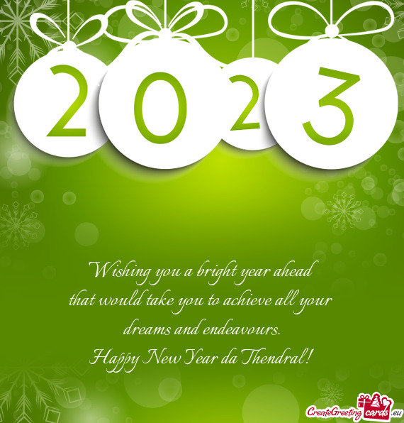 Wishing you a bright year ahead