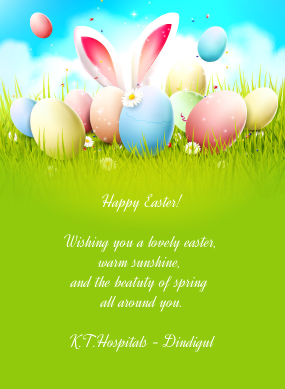 Wishing you a lovely easter