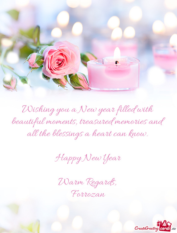 Wishing you a New year filled with