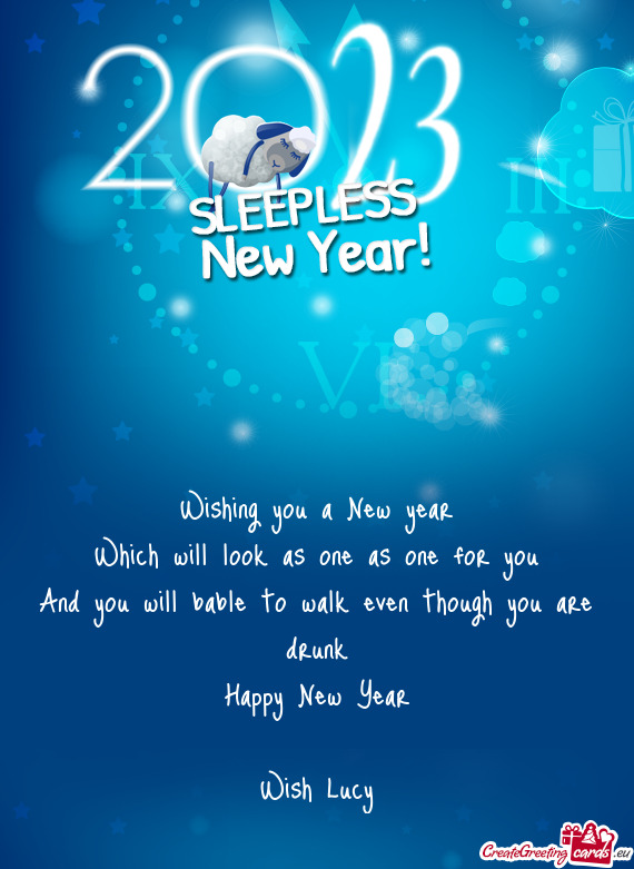 Wishing you a New year