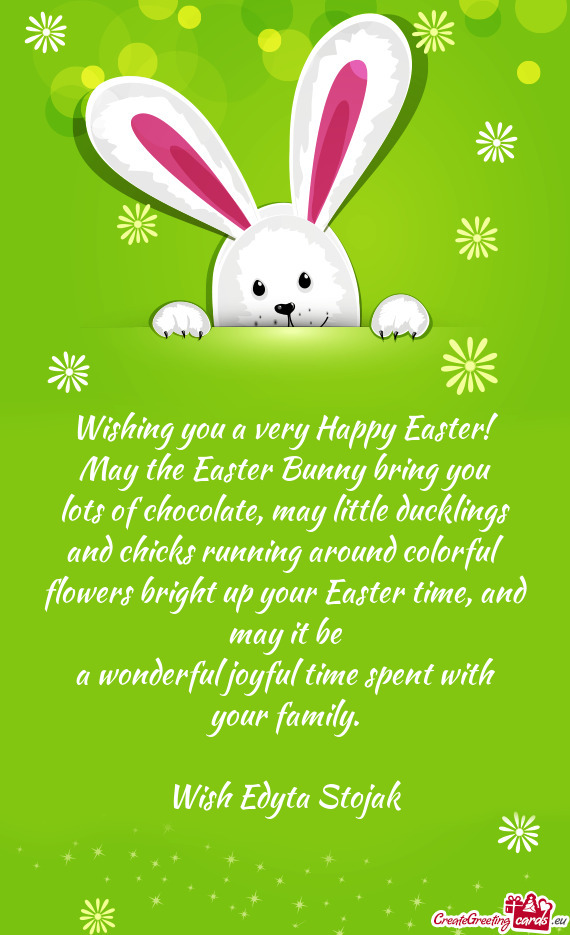 Wishing you a very Happy Easter