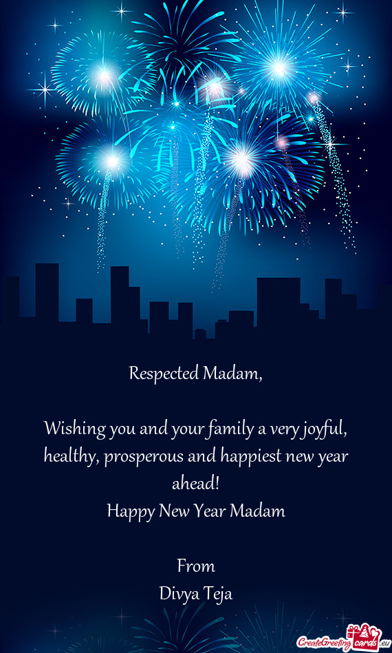 Wishing you and your family a very joyful