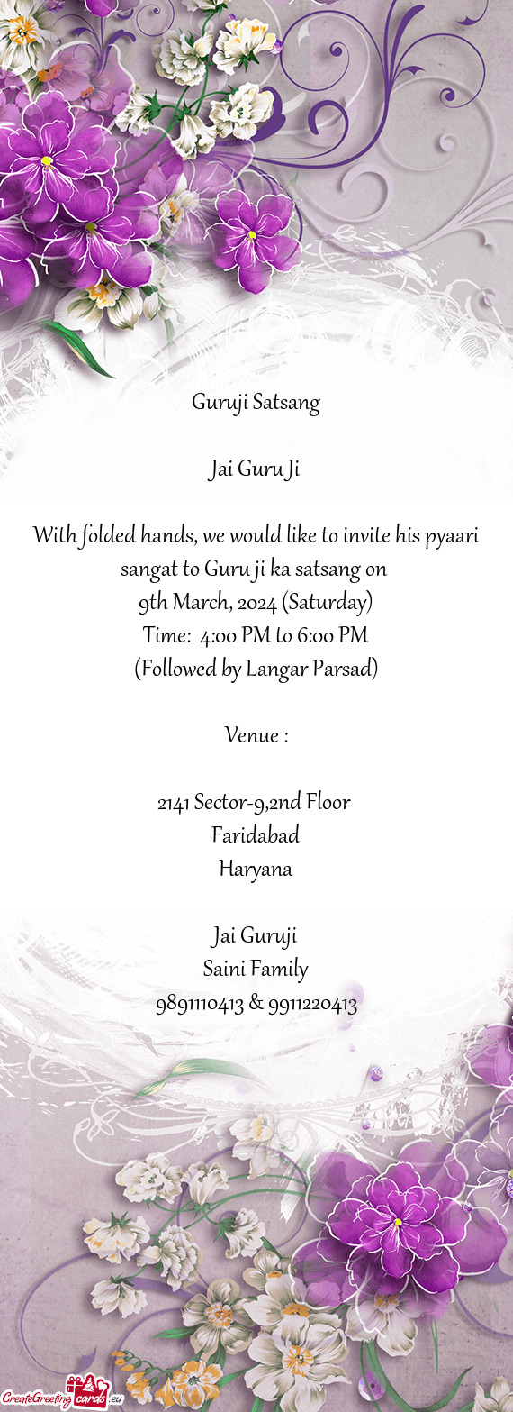 With folded hands, we would like to invite his pyaari