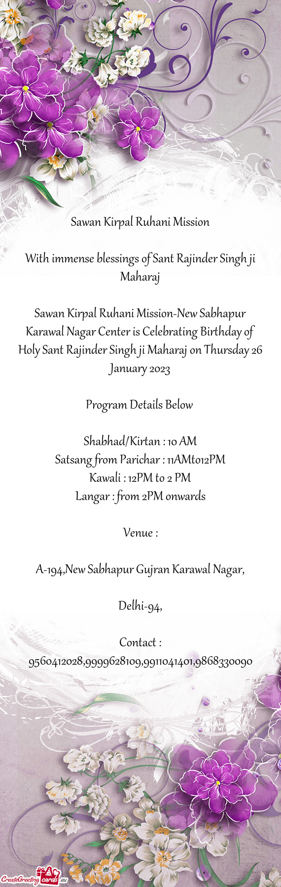 With immense blessings of Sant Rajinder Singh ji Maharaj