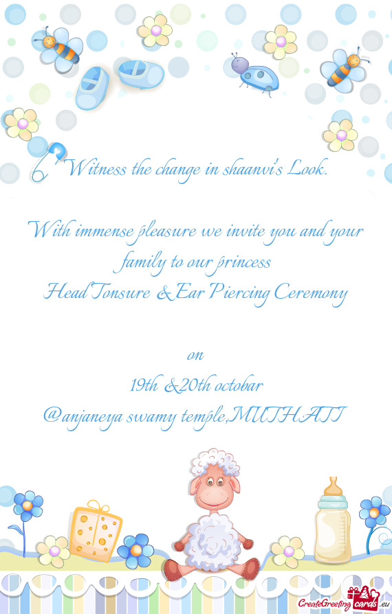 With immense pleasure we invite you and your family to our princess