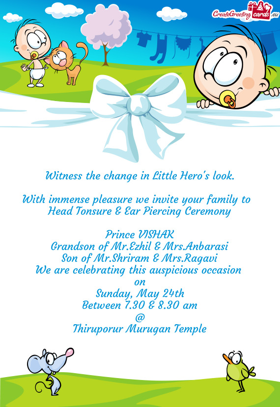 With immense pleasure we invite your family to