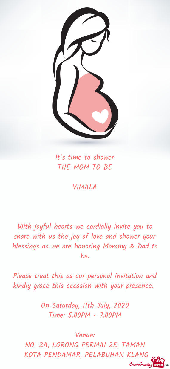 With joyful hearts we cordially invite you to share with us the joy of love and shower your blessing
