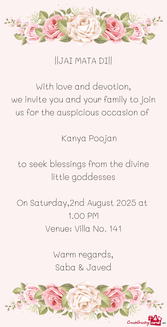 With love and devotion