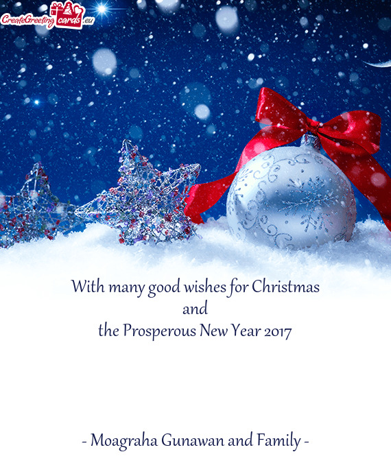 With many good wishes for Christmas