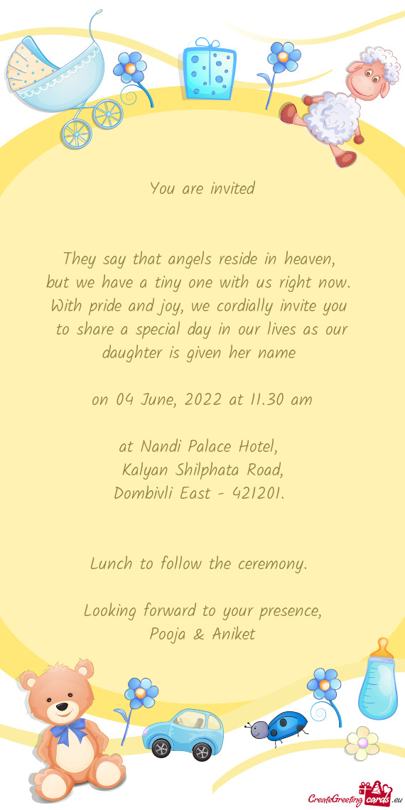 With pride and joy, we cordially invite you