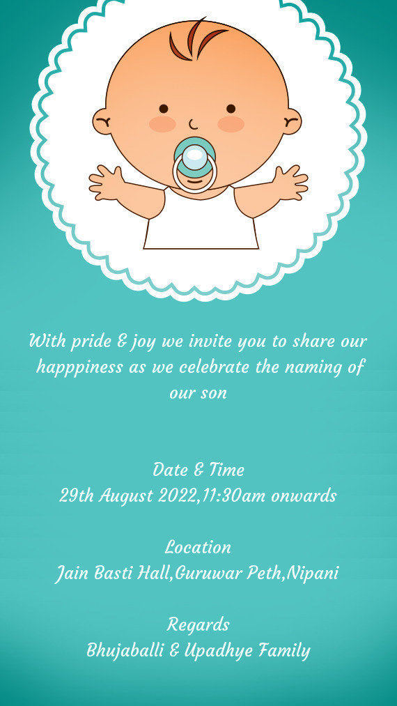 With pride & joy we invite you to share our