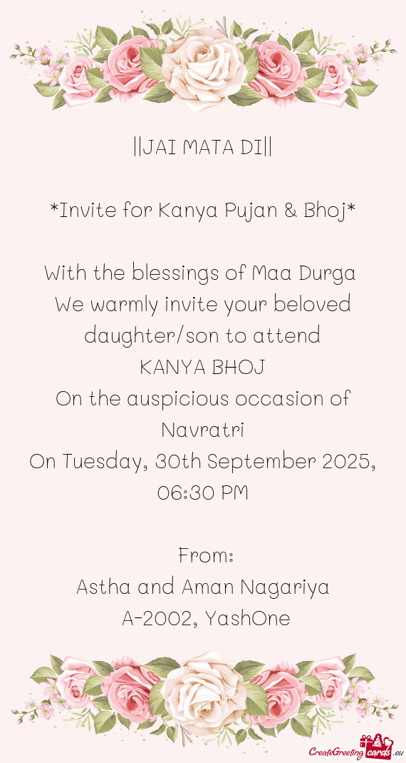 With the blessings of Maa Durga