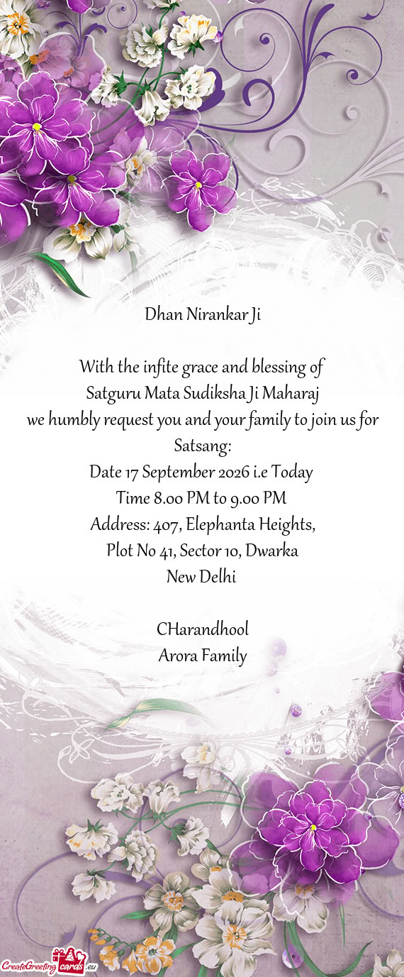 With the infite grace and blessing of