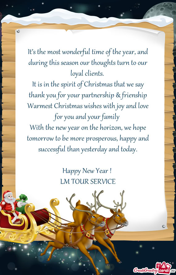 With the new year on the horizon, we hope tomorrow to be more prosperous, happy and successful than