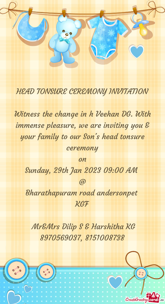 Witness the change in h Veehan DG. With immense pleasure, we are inviting you & your family to our S