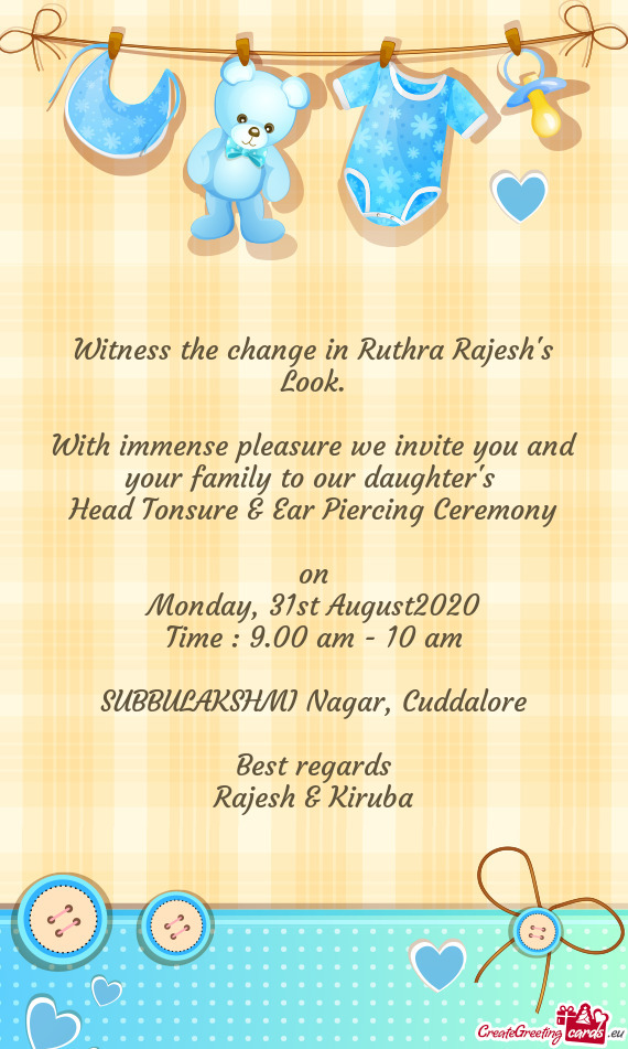 Witness the change in Ruthra Rajesh