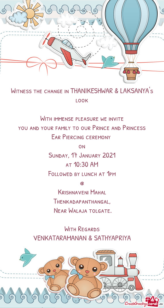 Witness the change in THANIKESHWAR & LAKSANYA
