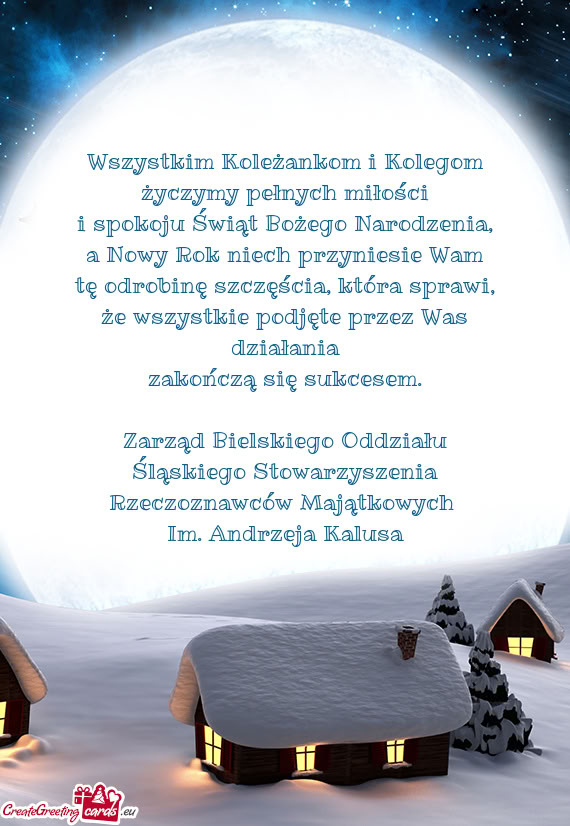 Wszystkim Koleżankom i Kolegom życzymy pełnych miłości