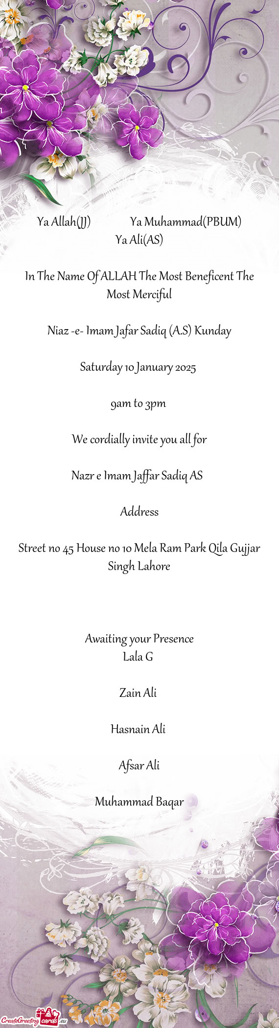 Ya Allah(JJ)    Ya Muhammad(PBUM)